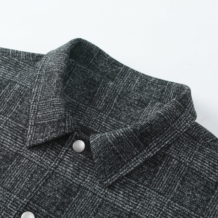 Herren Stylische Utility-Jacke mit Karomuster Drune