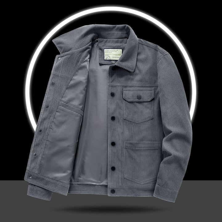 Herren Lässige Cordjacke mit Praktischen Taschen Drune