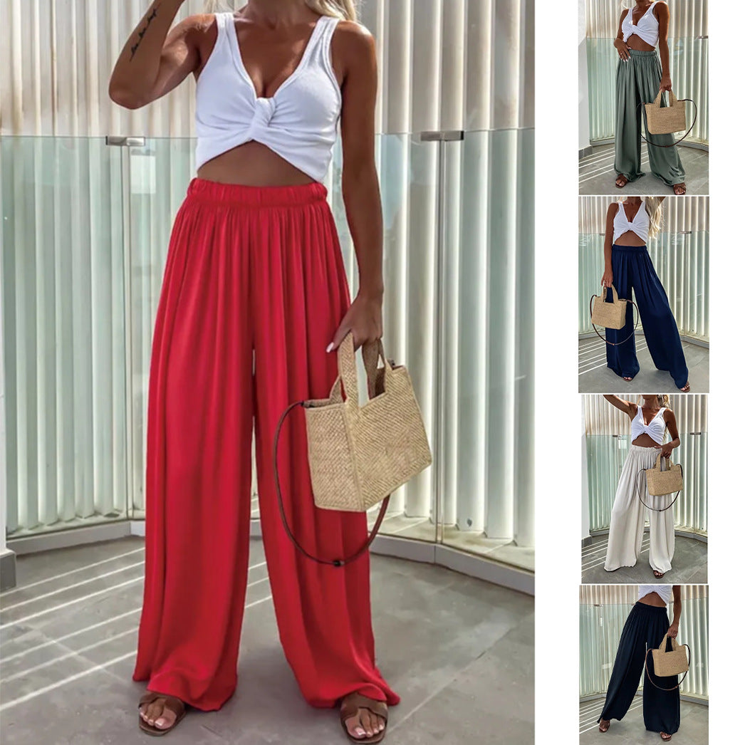 Damen Elegante und luftige Palazzo-Hose Drune