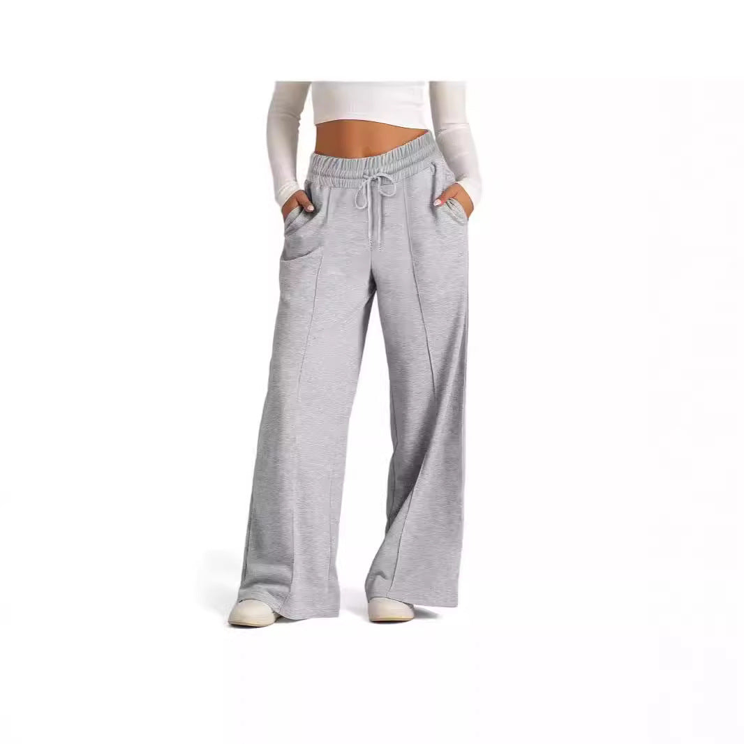 Damen Entspannte Passform Weite-Leg Lounge-Hose Drune