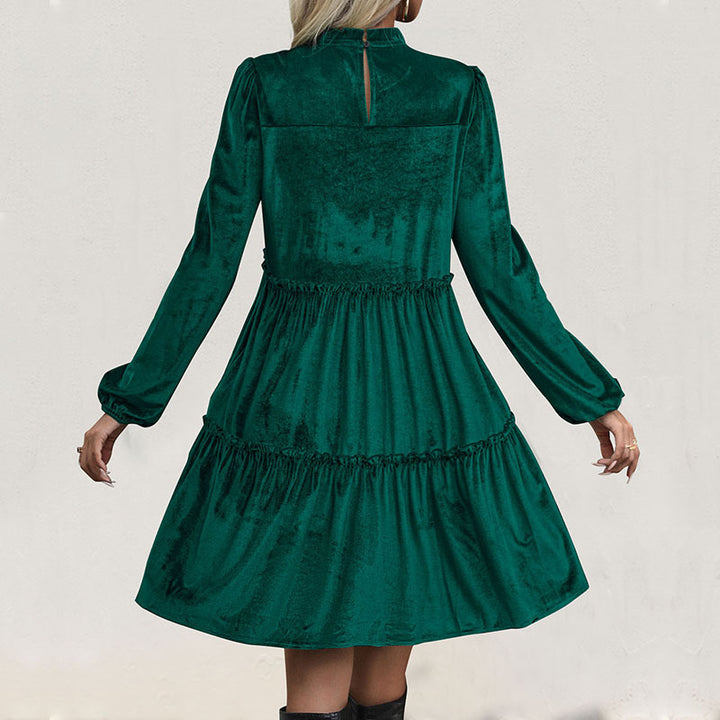 Damen Lockeres Floral-Sommerkleid mit Rüschendetails Drune