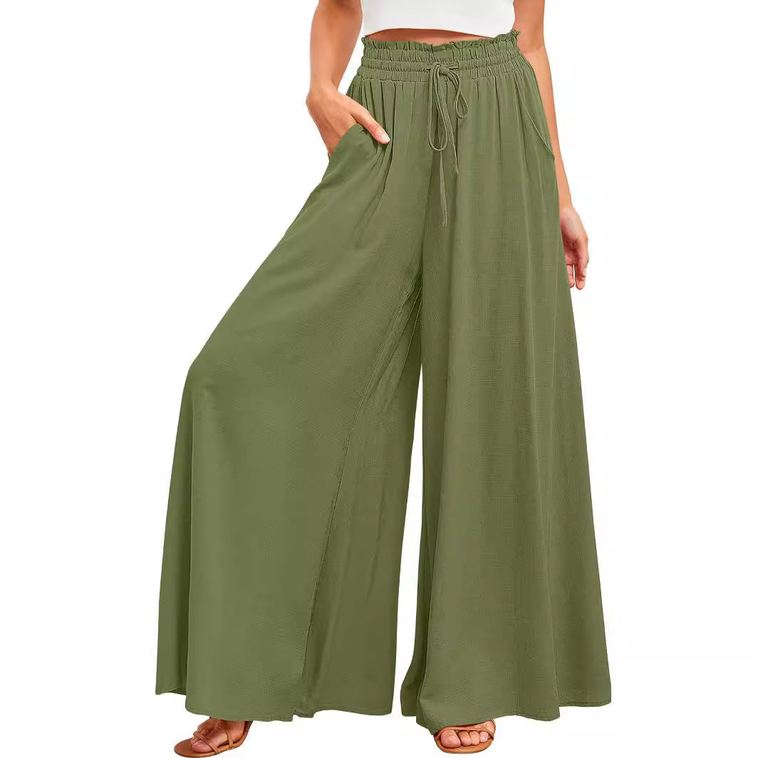 Damen Maxi-Rock mit verstellbarem Bund und seitlichen Taschen Drune