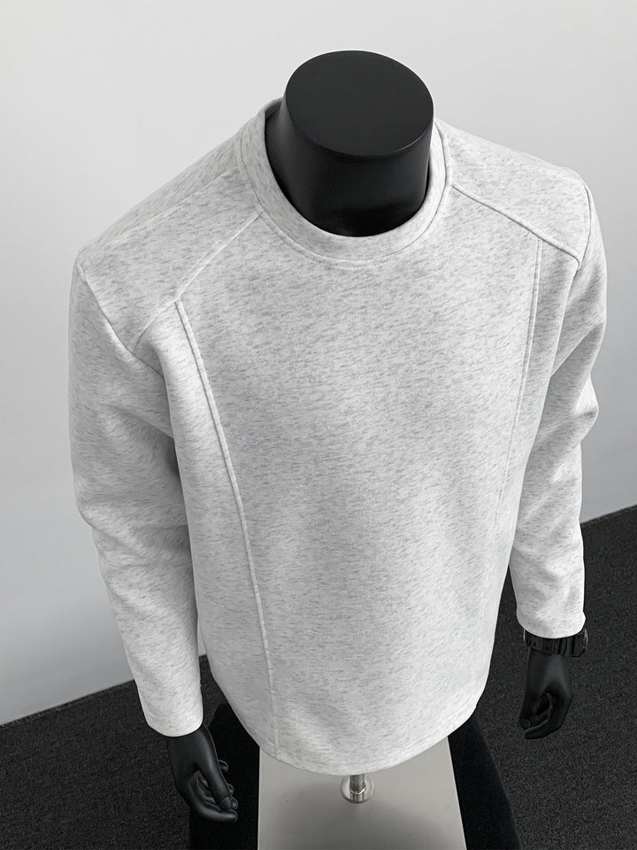 Herren Sweatshirt mit strukturierten Nahtdetails und Rundhalsausschnitt Drune