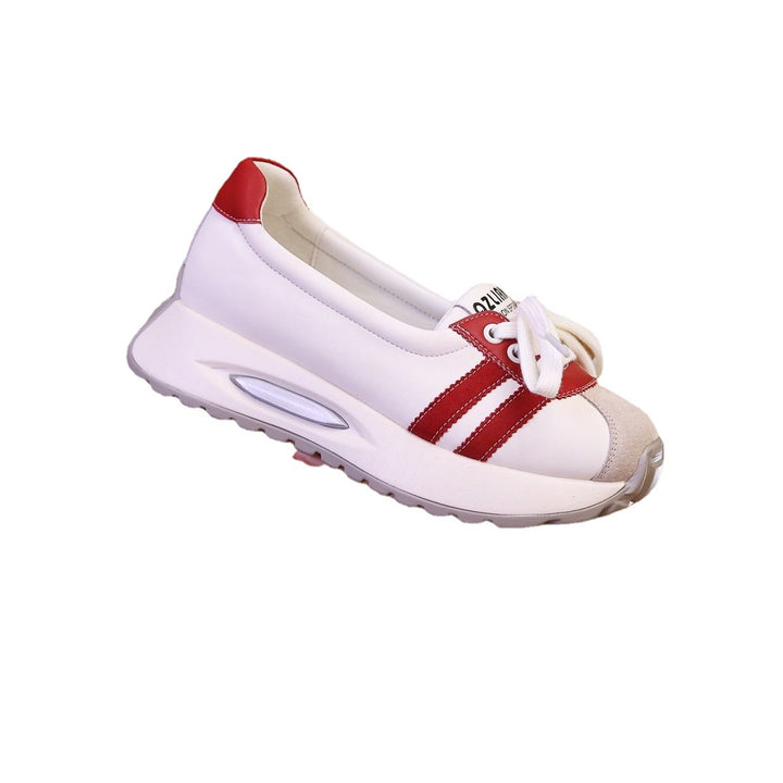 Damen Komfortable Sneakers im modischen Mix aus Leder und Textil Drune