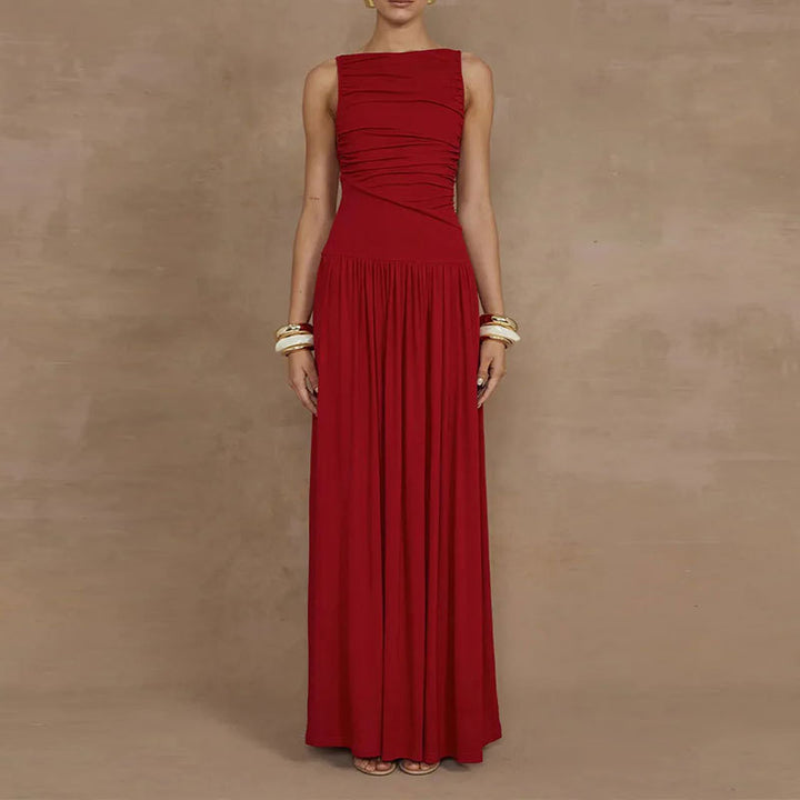 Damen Maxikleid mit raffinierter Raffung Drune