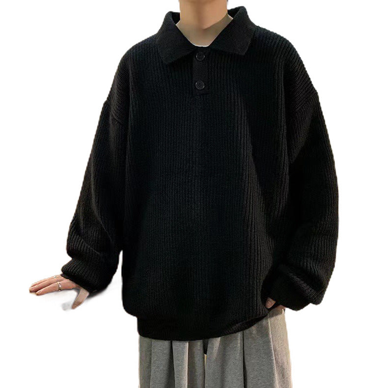 Damen Bequemer Grobstrickpullover mit Kragen Drune