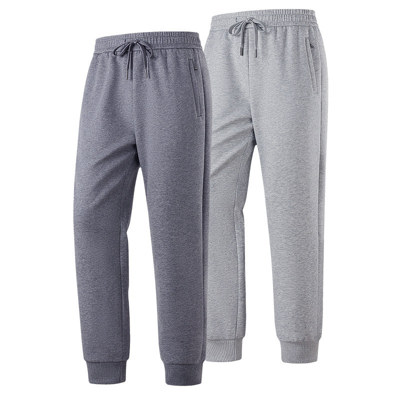 Herren Slim-Fit Freizeithose aus atmungsaktivem Funktionsfleece mit Kordelbund, Reißverschlusstaschen & Rippbündchen Drune