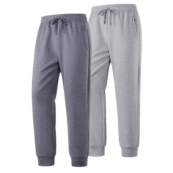 Herren Slim-Fit Freizeithose aus atmungsaktivem Funktionsfleece mit Kordelbund, Reißverschlusstaschen & Rippbündchen Drune