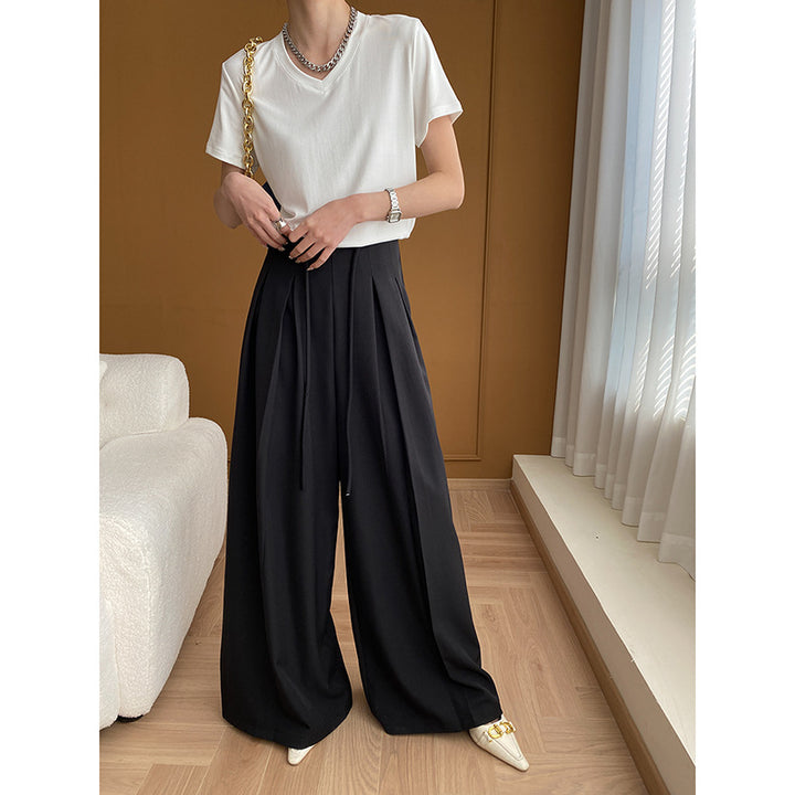 Damen Elegante High-Waist Palazzo-Hose Drune