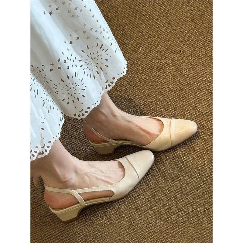 Damen Flache Slingback‑Ballerinas mit quadratischer Zehenbox und gepolstertem Komfortfußbett Drune