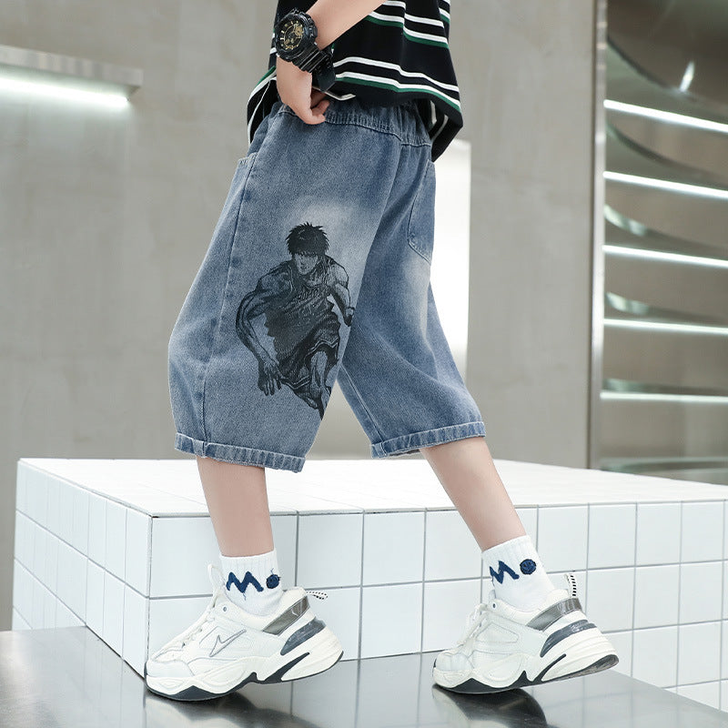 Unisex lässige Jeans-Shorts mit einzigartigem Charakter Drune