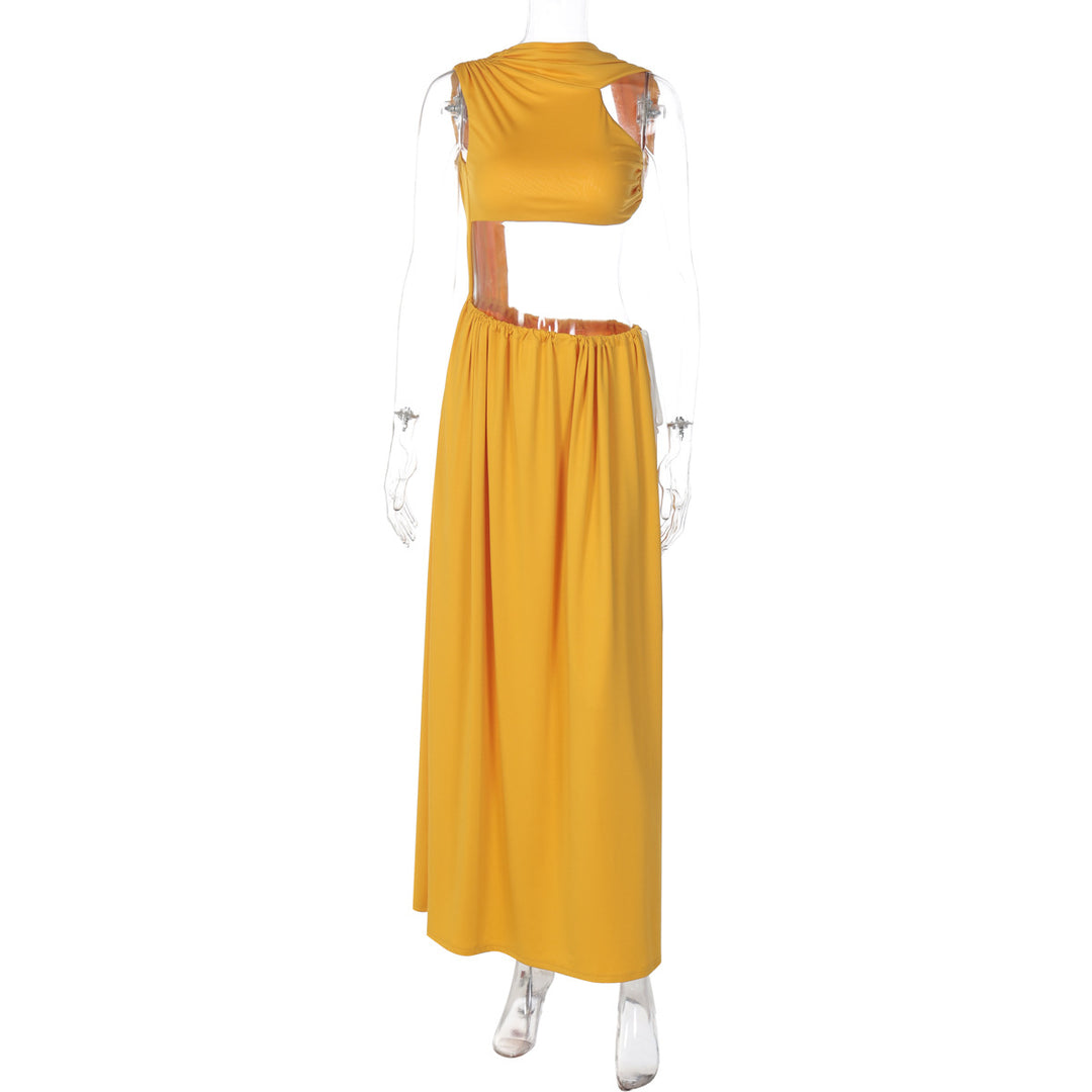 Damen Elegantes Maxikleid mit raffiniertem Cut-Out-Design und fließendem Schnitt Drune