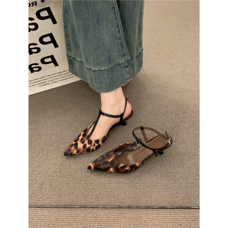Damen spitze Slingback Ballerinas aus weichem Veloursleder Drune