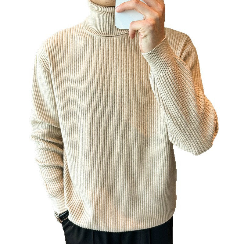 Herren Strickpullover mit hohem Kragen Drune