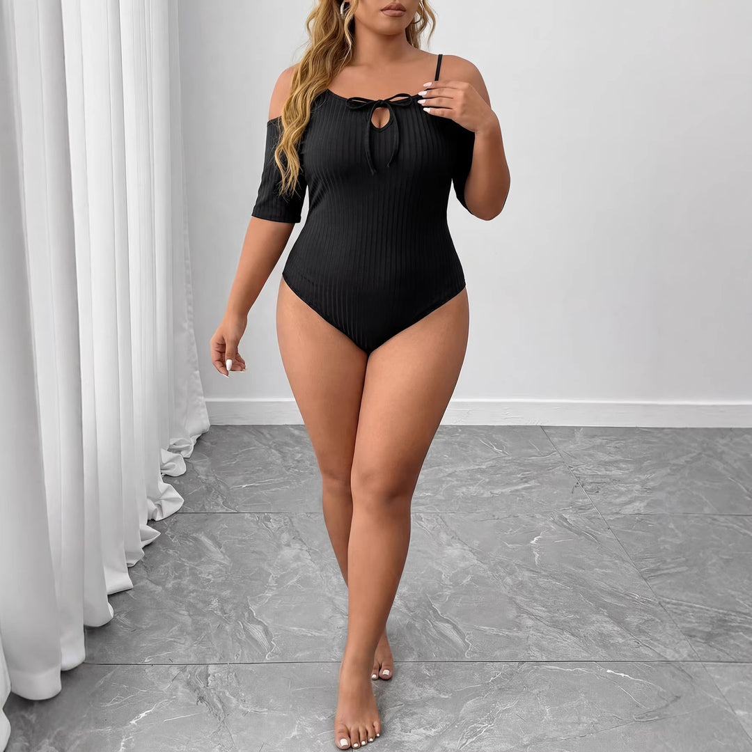 Damen Körperbetontes Oberteil mit Off-Shoulder Design Drune