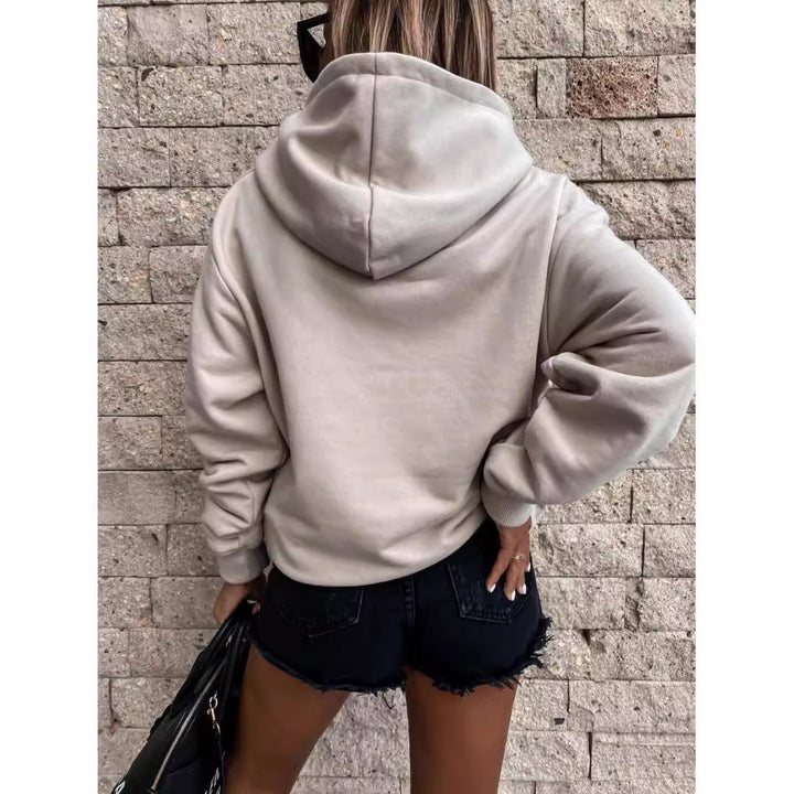 Damen Kapuzenpullover mit weichem Fleece-Innenfutter und lässigem Schnitt Drune
