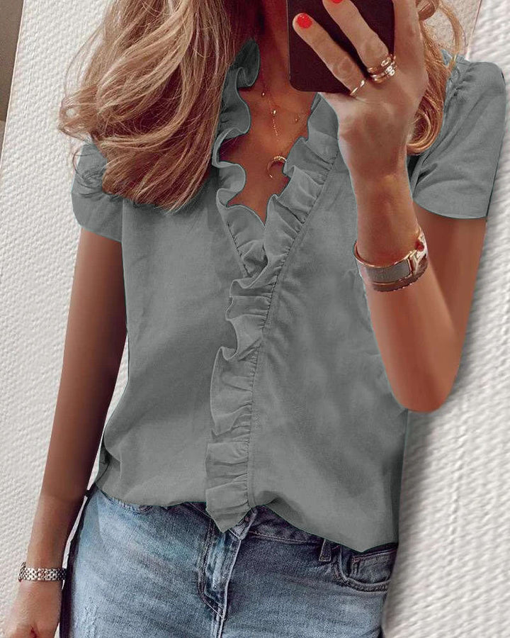 Damen Rüschenbluse Drune