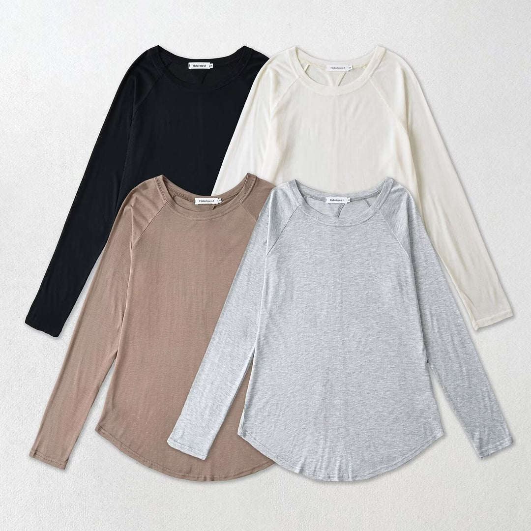 Damen lässiges Langarm-T-Shirt Drune