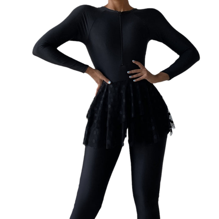 Damen Sportlicher Schwimmanzug mit schwingendem Rock Drune