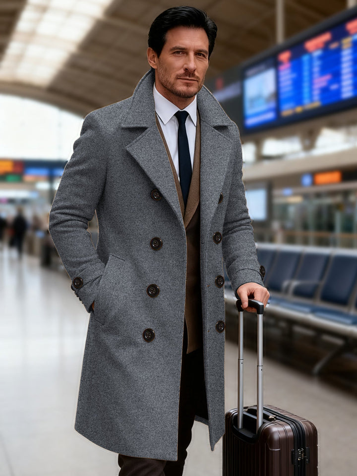 Herren eleganter Doppeltunnelmantel Drune
