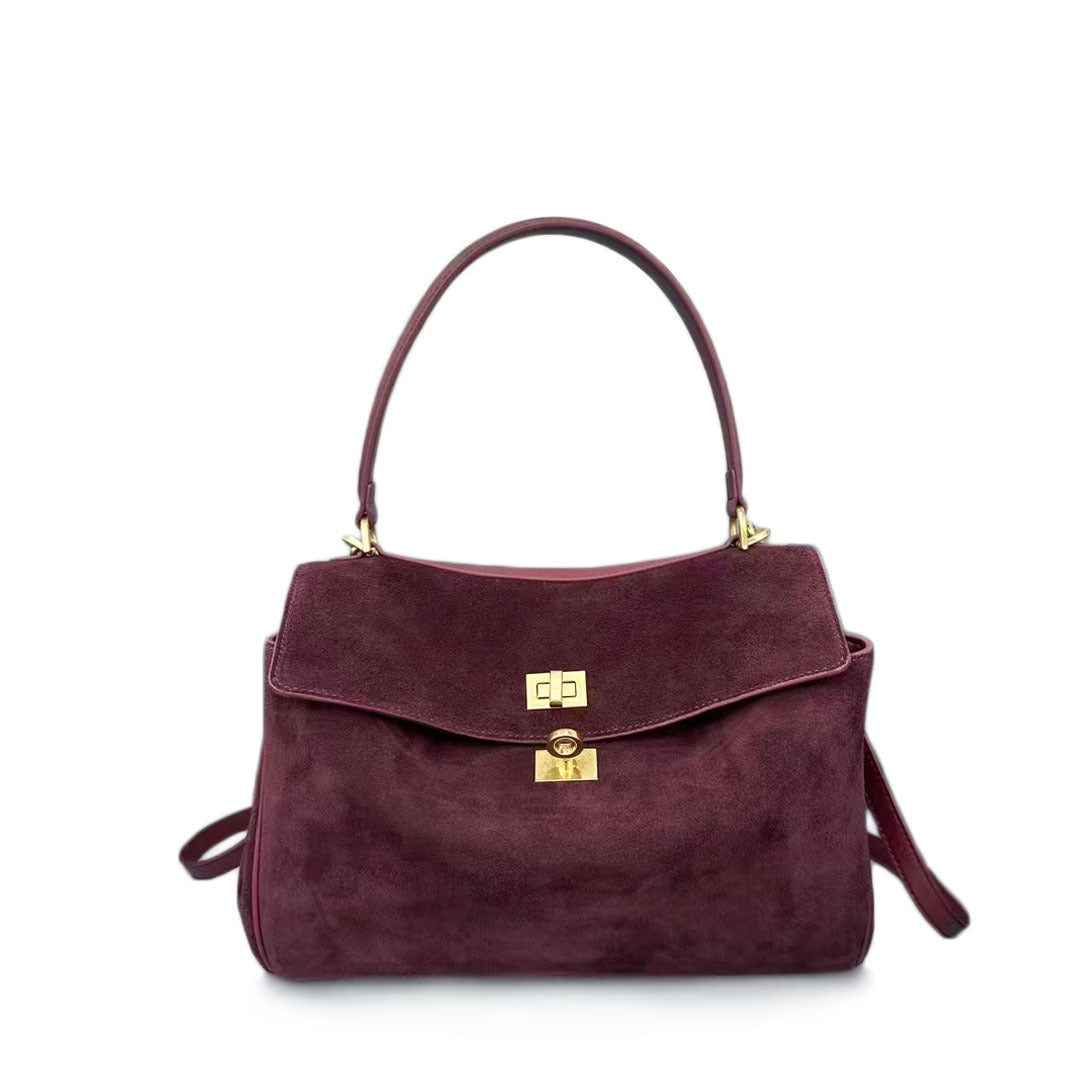 Damen Luxus Wildleder Handtasche Drune