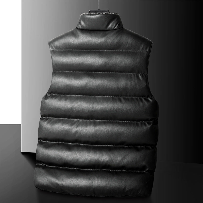 Herren Wattierte Steppweste mit Cargo‑Taschen und hohem Stehkragen Drune