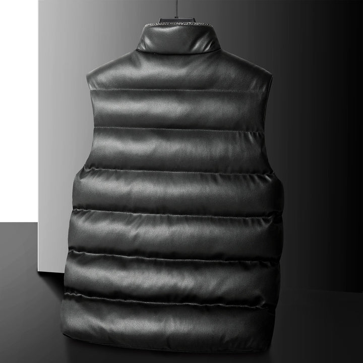 Herren Wattierte Steppweste mit Cargo‑Taschen und hohem Stehkragen Drune