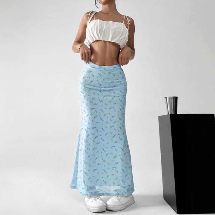 Damen Maxirock mit floralem Muster und luftiger Passform Drune
