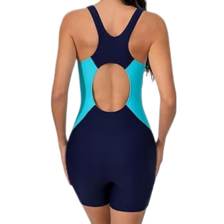 Damen Sportlicher Schwimmanzug mit kurzen Beinen Drune