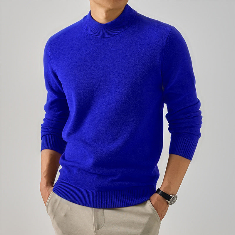 Herren Kurzer Rollkragen-Feinstrickpullover mit schmaler Silhouette Drune