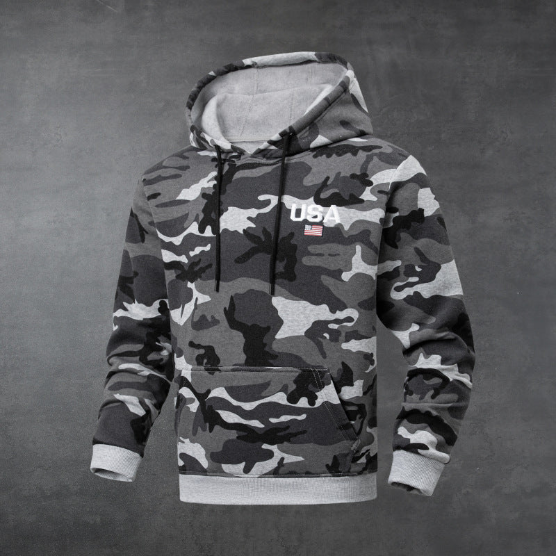Herren Kapuzenpullover im Camouflage-Design Drune