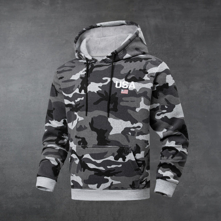 Herren Kapuzenpullover im Camouflage-Design Drune