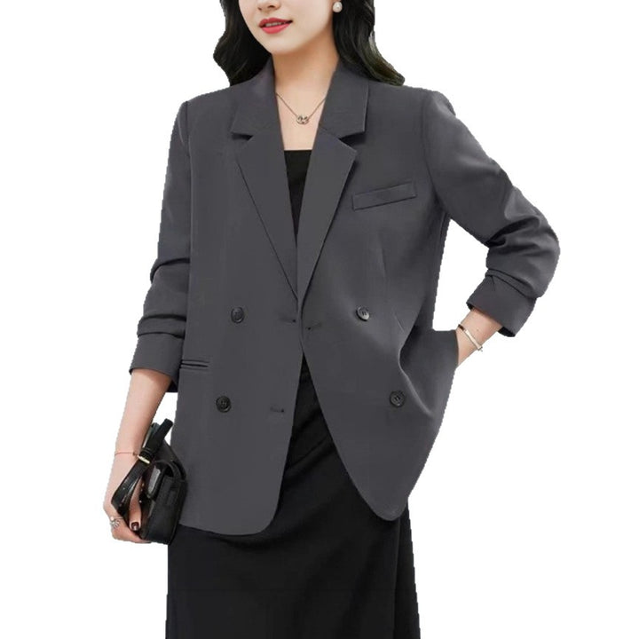 Damen modischer Oversized-Blazer mit doppelter Knopfleiste und stylischen Details Drune
