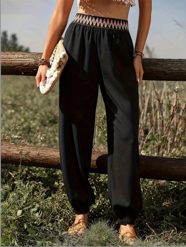 Damen Komfortable Freizeithose mit hohem Bund Drune