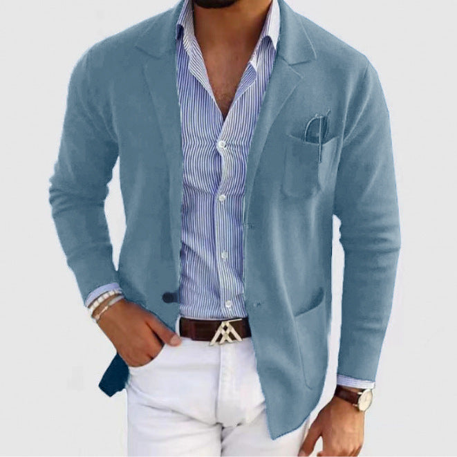 Herren sportlicher Strickblazer mit feiner Struktur und praktischen Taschen Drune