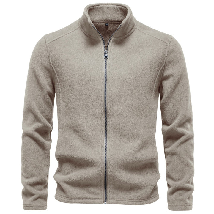 Herren Fleecejacke mit Stehkragen und durchgehendem Reißverschluss Drune