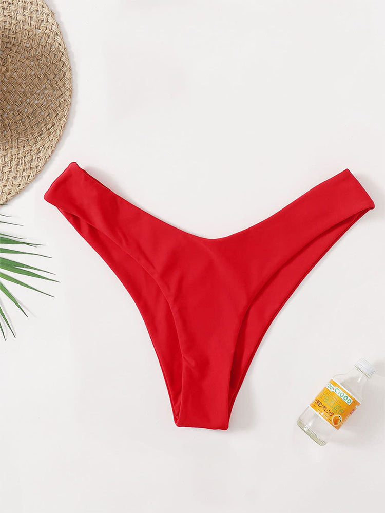 Damen Hochgeschnittene Bikinihose mit hohem Beinausschnitt und komfortablem Schnitt Drune