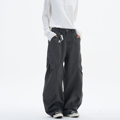 Damen weite Cargo-Hose im Baggy-Stil mit Utility-Taschen Drune