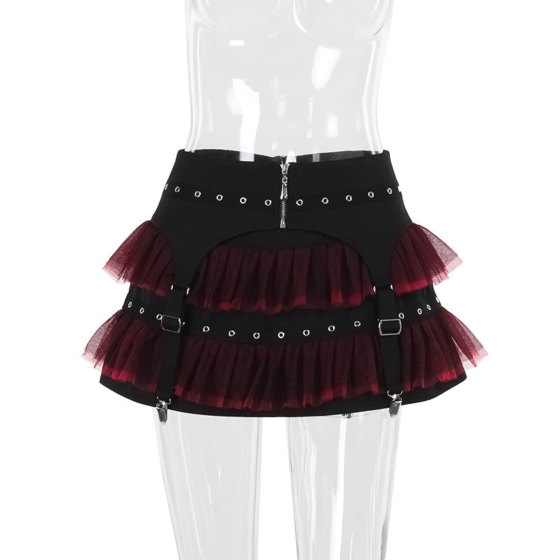 Damen figurbetonte Bluse mit Rüschendetails und Schnürung Drune