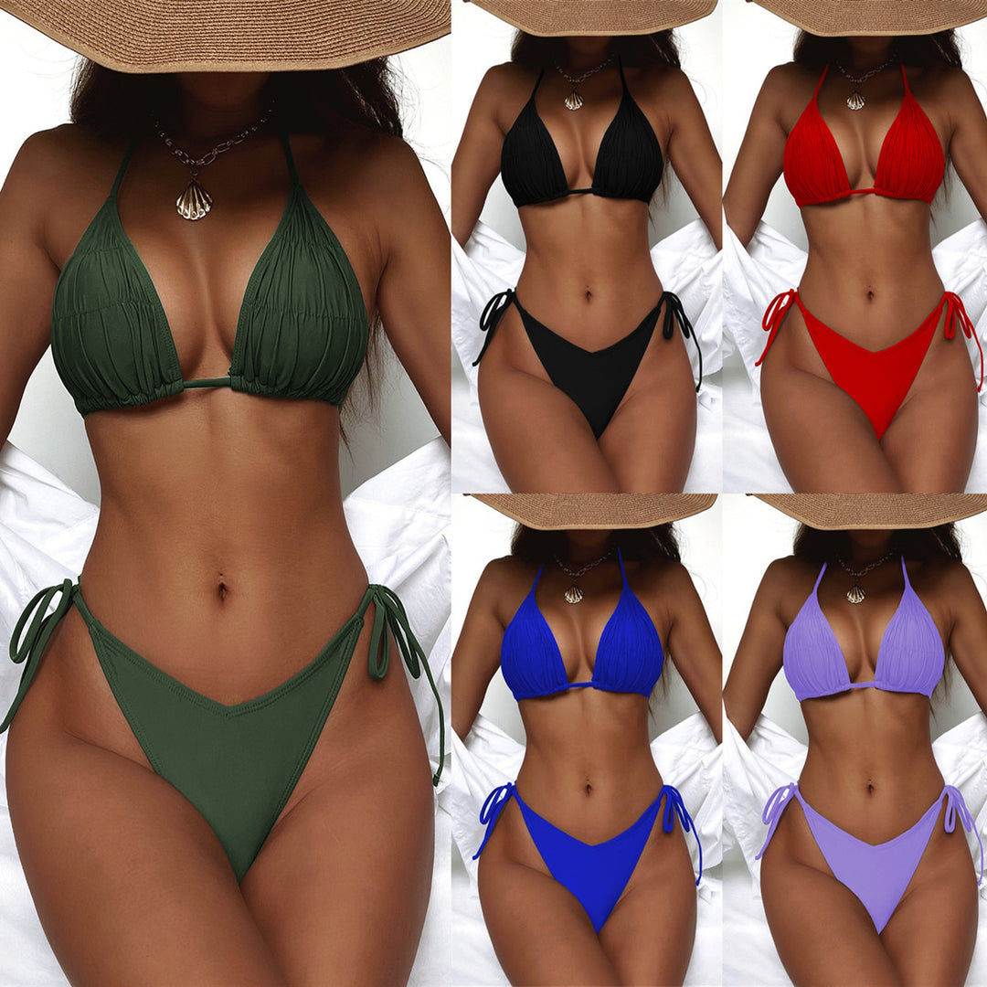 Damen Triangel-Bikini mit feinem Rüschendetail Drune
