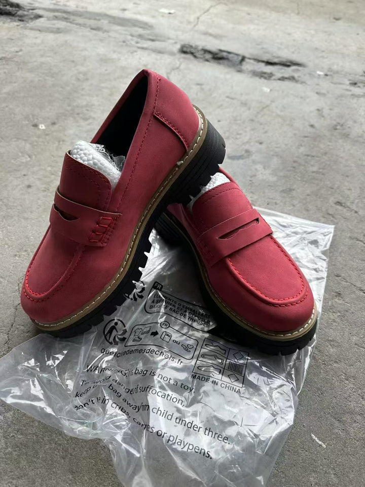 Damen Robuste Penny-Loafer mit profilierter Gummisohle Drune