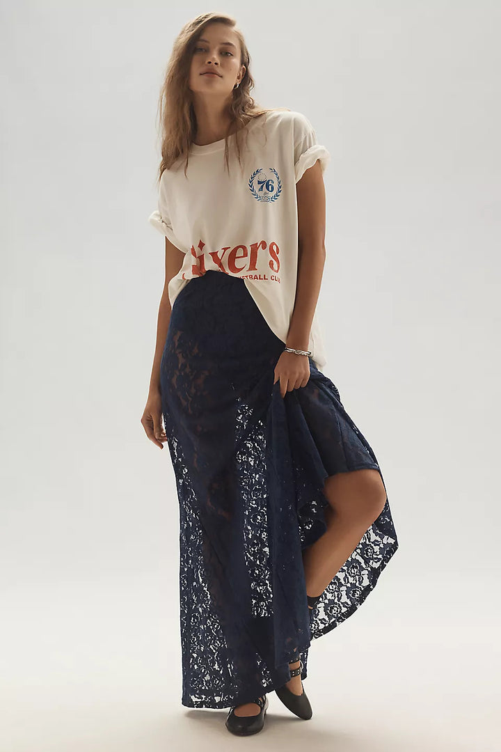 Damen lässiges T-Shirt mit coolem Druck und oversized Schnitt Drune