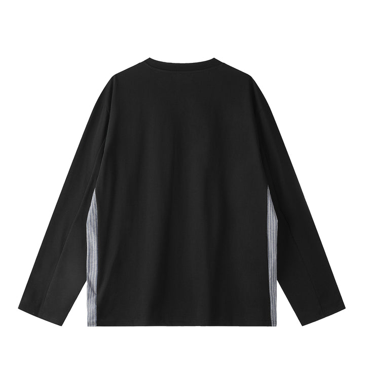 Unisex Oversize-Sweatshirt mit seitlichen Streifenpaneelen und Rundhals Drune