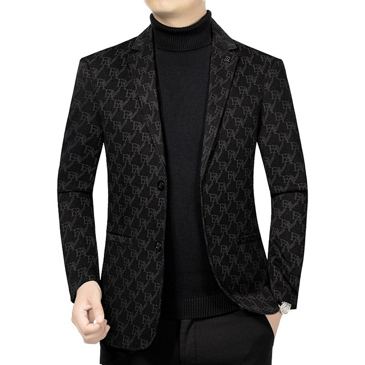 Herren Modernes Einreihiges City-Blazer mit aufgesetzten Taschen und leichter Halbfütterung Drune