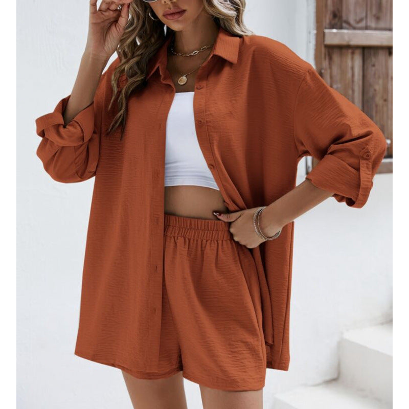 Damen lässiges Oberteil und Shorts Set Drune
