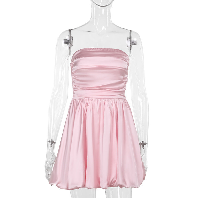 Damen Modisches Minikleid mit schmalem Oberteil und Tüllrock Drune