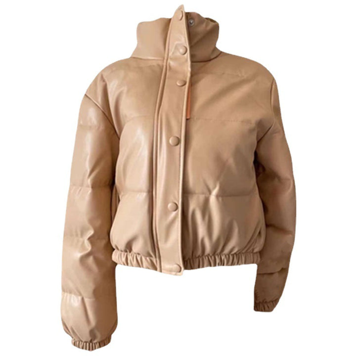 Damen Kunstleder Steppjacke Drune