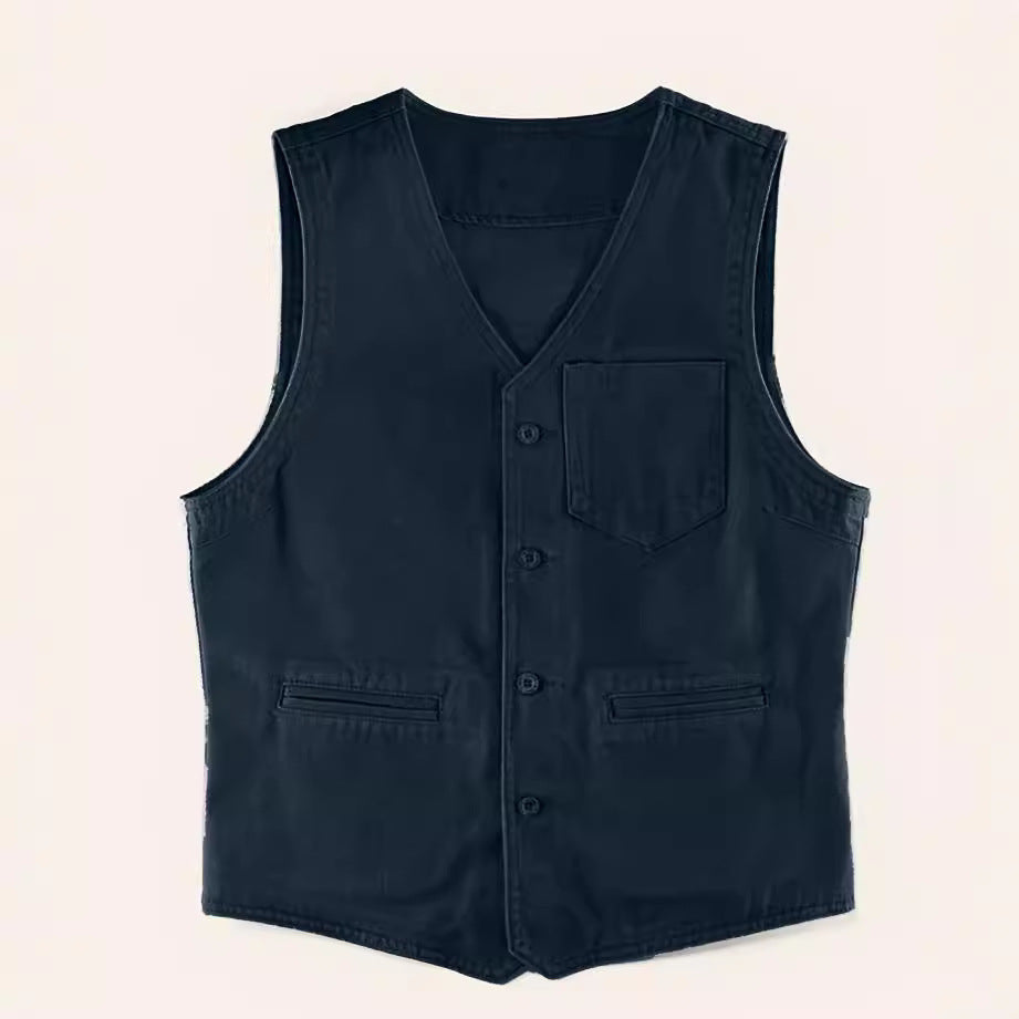 Herren elegante Weste mit praktischen Taschen Drune