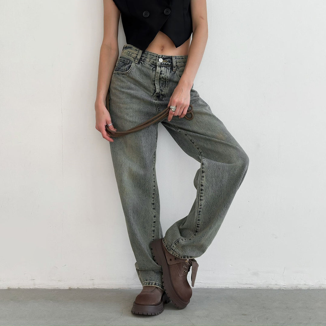 Damen Relaxed Fit Jeans mit lässigem Schnitt und hochwertigen Materialien Drune