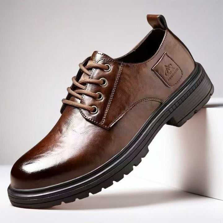 Herren Elegante Leder Schnürschuhe Drune